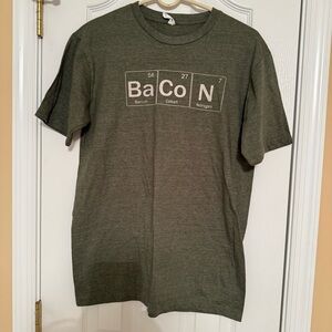 Elements of Bacon chemistry and themed shirt